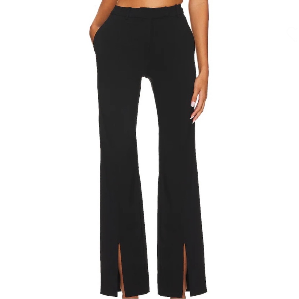 NBD Black Trousers With Split Hems Size S